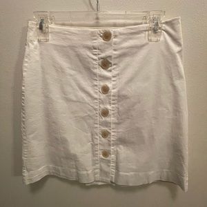 White Buttoned Skirt